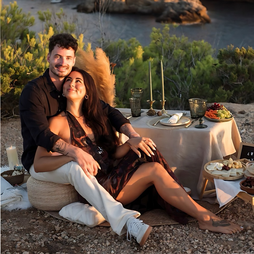 Kevin and his fiancée at their engagement in Spain